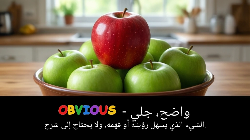 Arabic Illustration for obvious
